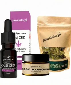 Zestaw Olejek CBD 20%, maść konopna 30ml i herbatka