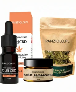 Zestaw Olejek CBD 25%, maść konopna 30ml i herbatka
